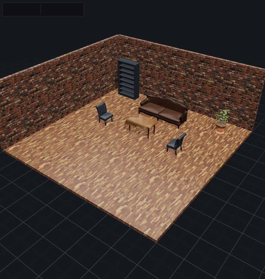 Industrial Salon — rendered editable 3D world